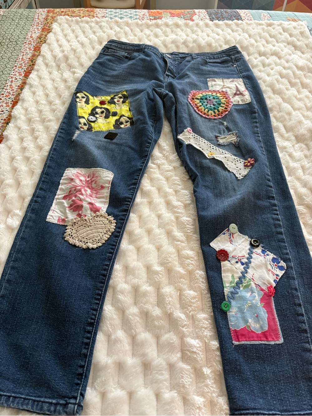 Bandolino Embellished Artsy Jeans - size 12
